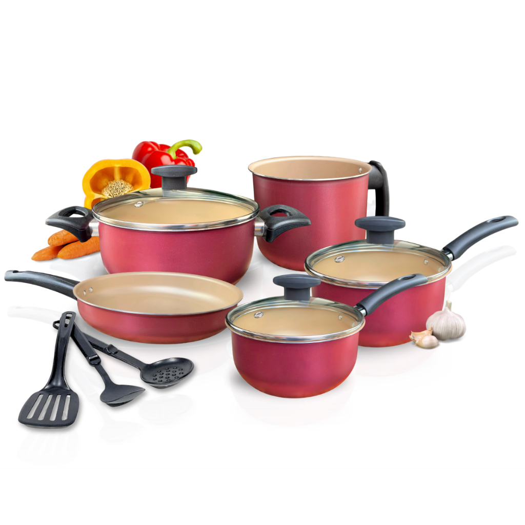 Conjunto de Caçarola Antiaderente Alumínios Portela 8 peças Frigideira Leiteira🍳