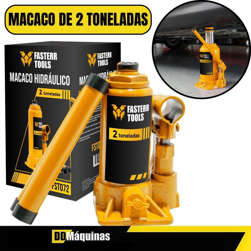Macaco Hidráulico Garrafa 2 Toneladas - Fasterr em Oferta na Shopee