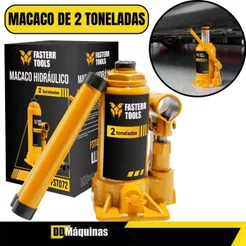 Macaco Hidráulico Garrafa 2 Toneladas FST072 - FASTERR