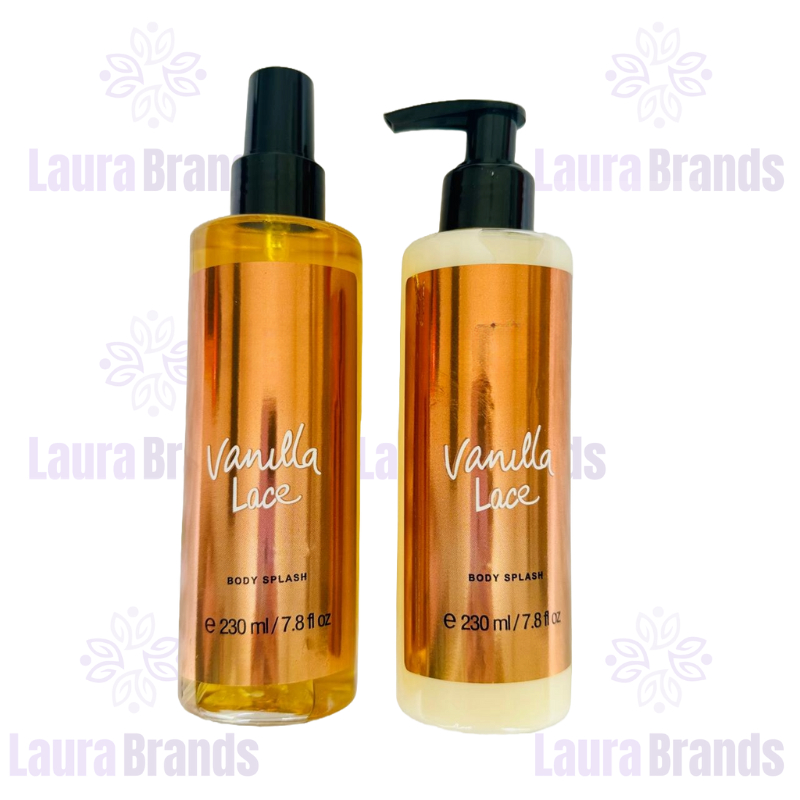 KIT  BODY SPLASH + CREME HIDRATANTE PUMP PÓS BANHO PREMIUM VANILLA REF VICTORIA