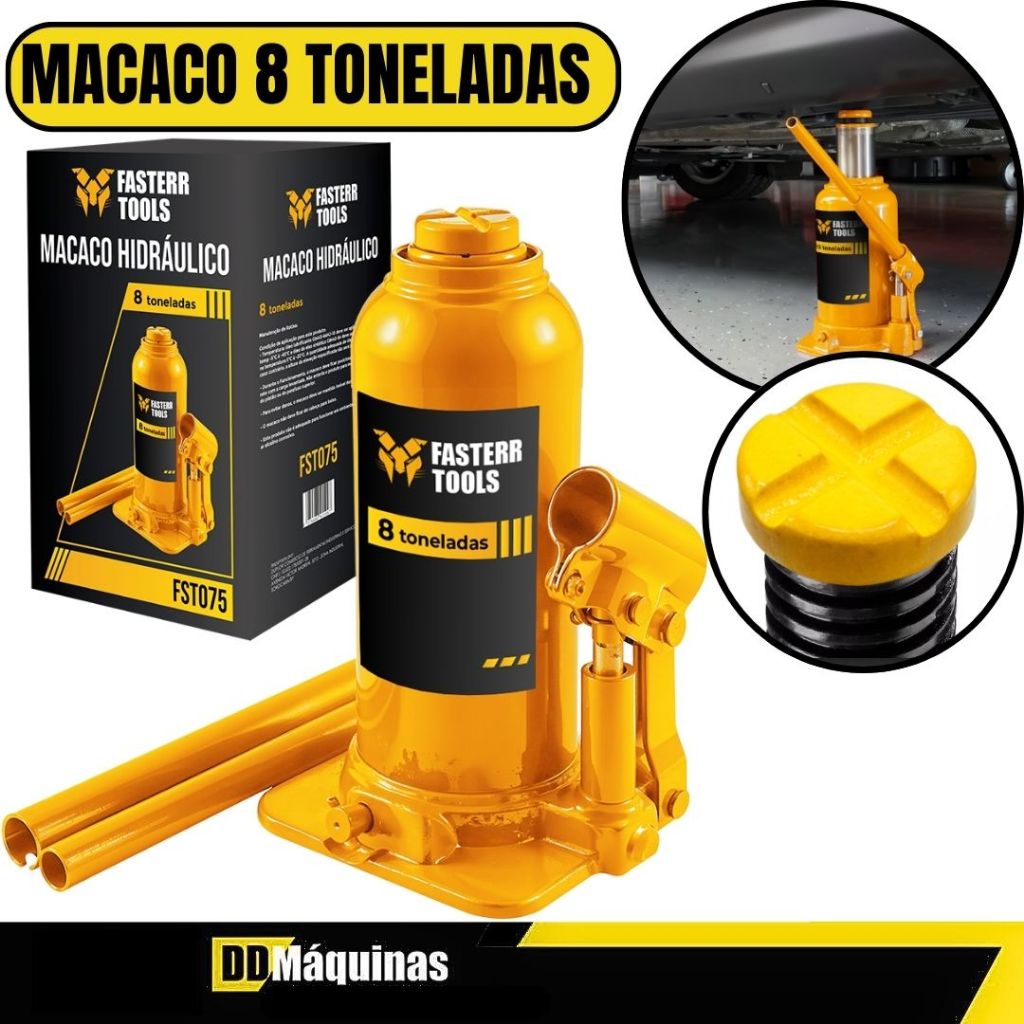 Macaco Hidráulico Garrafa 8 Toneladas - Fasterr