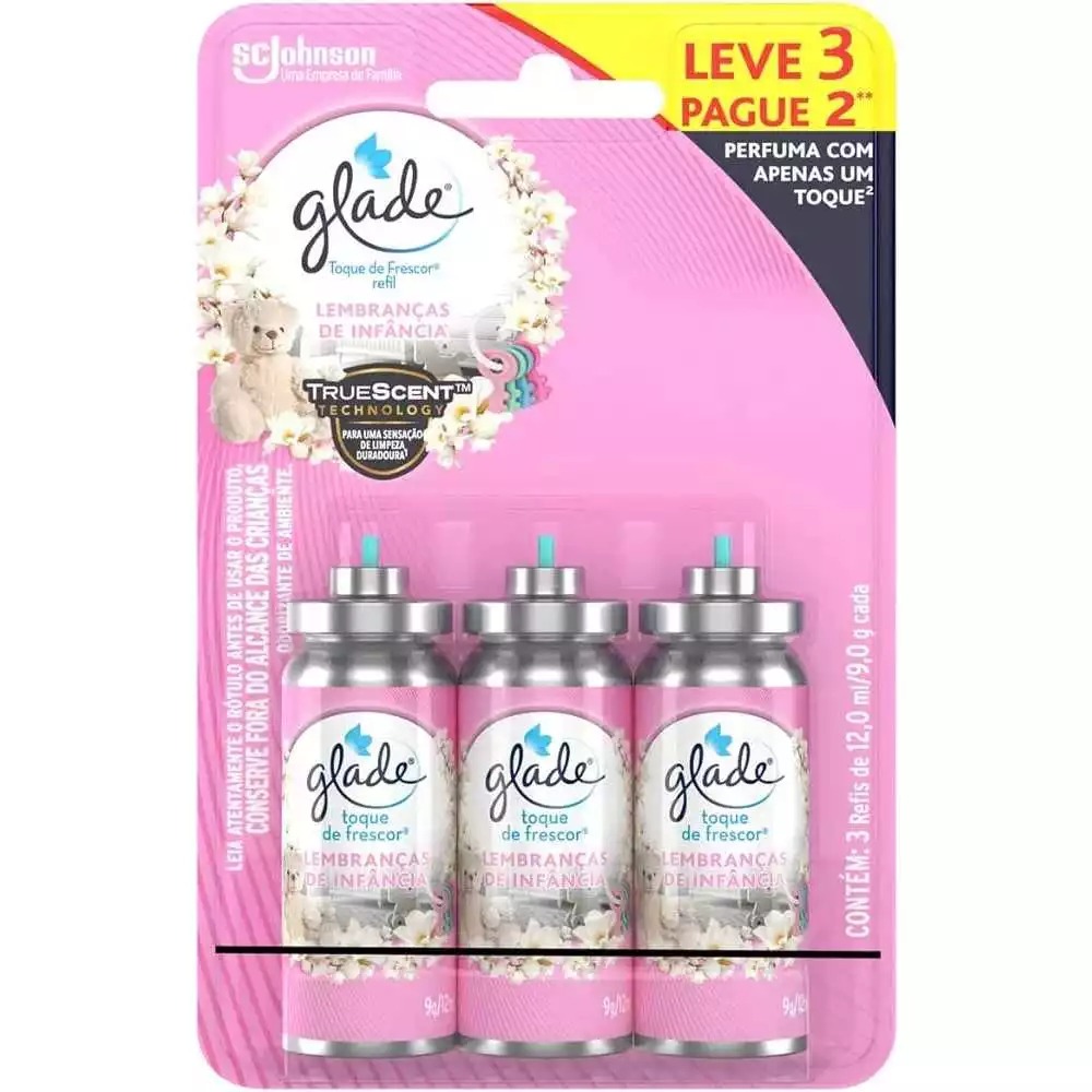 Purificador de Ambiente Spray Glade Refil - Embalagem com 03 unidades de 12ml em Oferta na Shopee