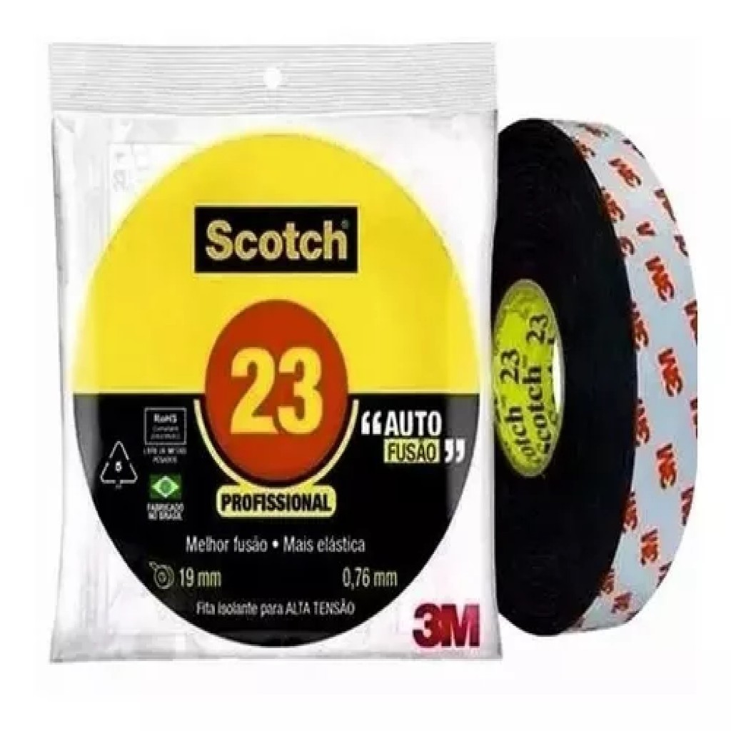 Fita Auto Fusão Scotch 23 Alta Tensão 19mmx2m 3m Alta Tensão em Oferta na Shopee