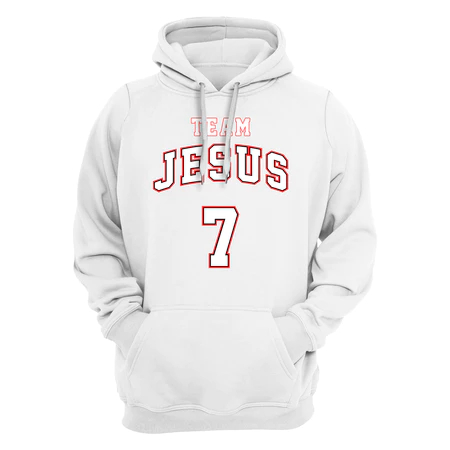 Moletom Estampado Canguru Confortável Com Capuz Time Jesus 100% Algodão
