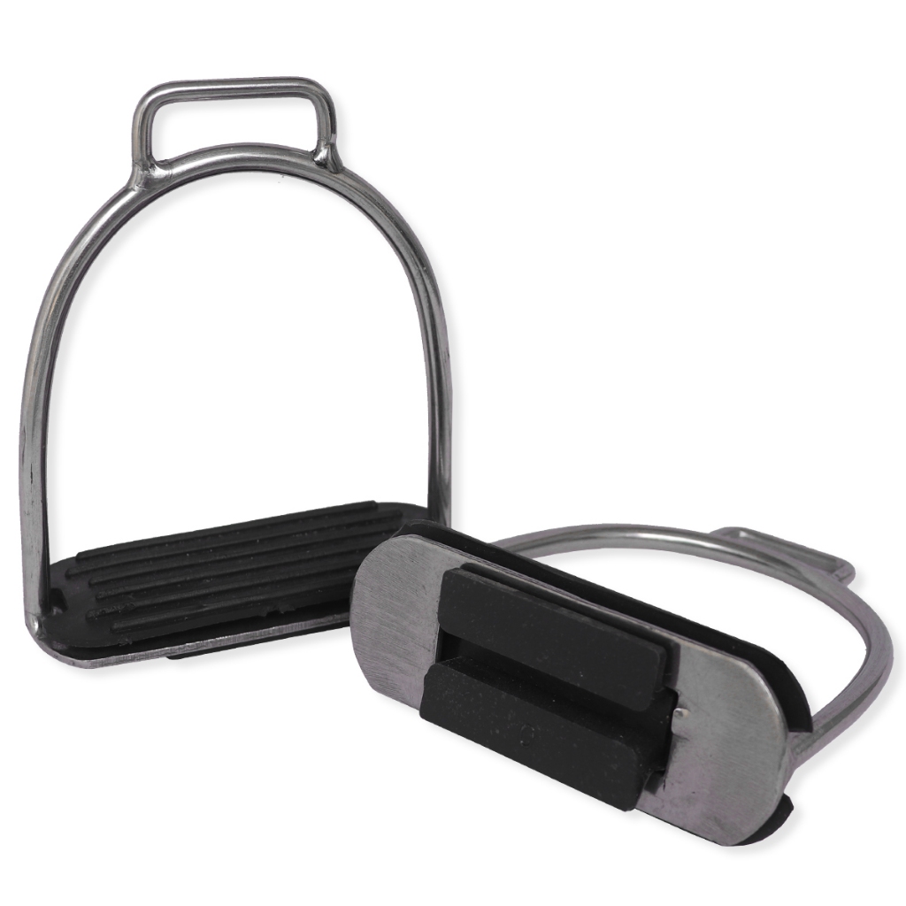 Estribo Inox Antiderrapante Borracha Selas Arreios Cavalos S Melhor Preço — R$ 58,20 em Shopee