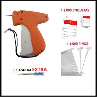 Kit Aplicador de Tag + Agulha Extra + 1.000 Pinos + 1.000 Etiquetas em Oferta na Shopee