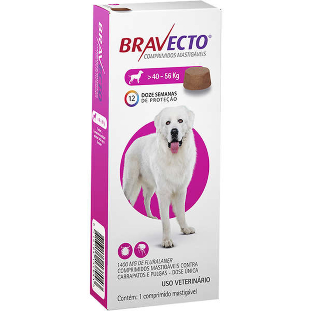 Bravecto para Cães de 40 a 56Kg - 1400mg