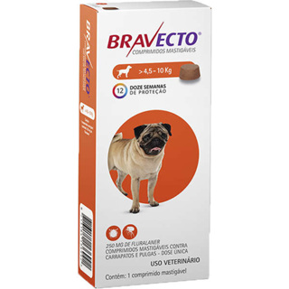 Bravecto para Cães de 4,5 a 10Kg - 250 mg - Comprimido em Oferta na Shopee
