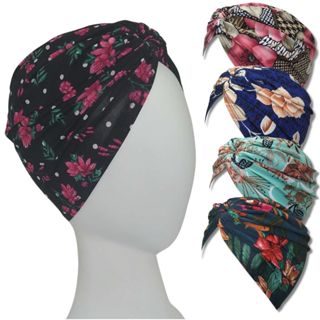 Turbante Feminino Tipo Touca Fechado Tecido Fresco em Oferta na Shopee