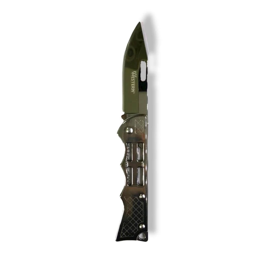 CANIVETE DOBRÁVEL YG04- AÇO INOX CAMPING CAÇA PESCA- WESTERN