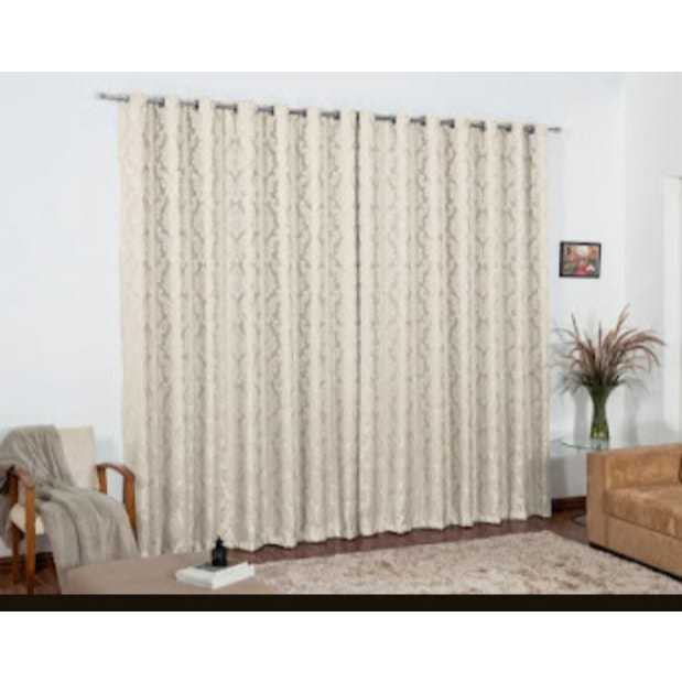 Cortina Jacquard 3,00x 2,80 - Decoração Ideal para Sala, Quarto, Escritório, Igreja, Janela Inteira