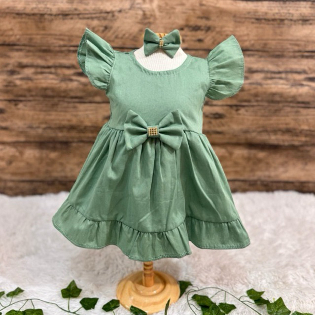 Vestido Infantil Liso Tricoline 100% Algodão Conforto Elegância Roupa de Bebê 0 a 7 meses em Oferta na Shopee