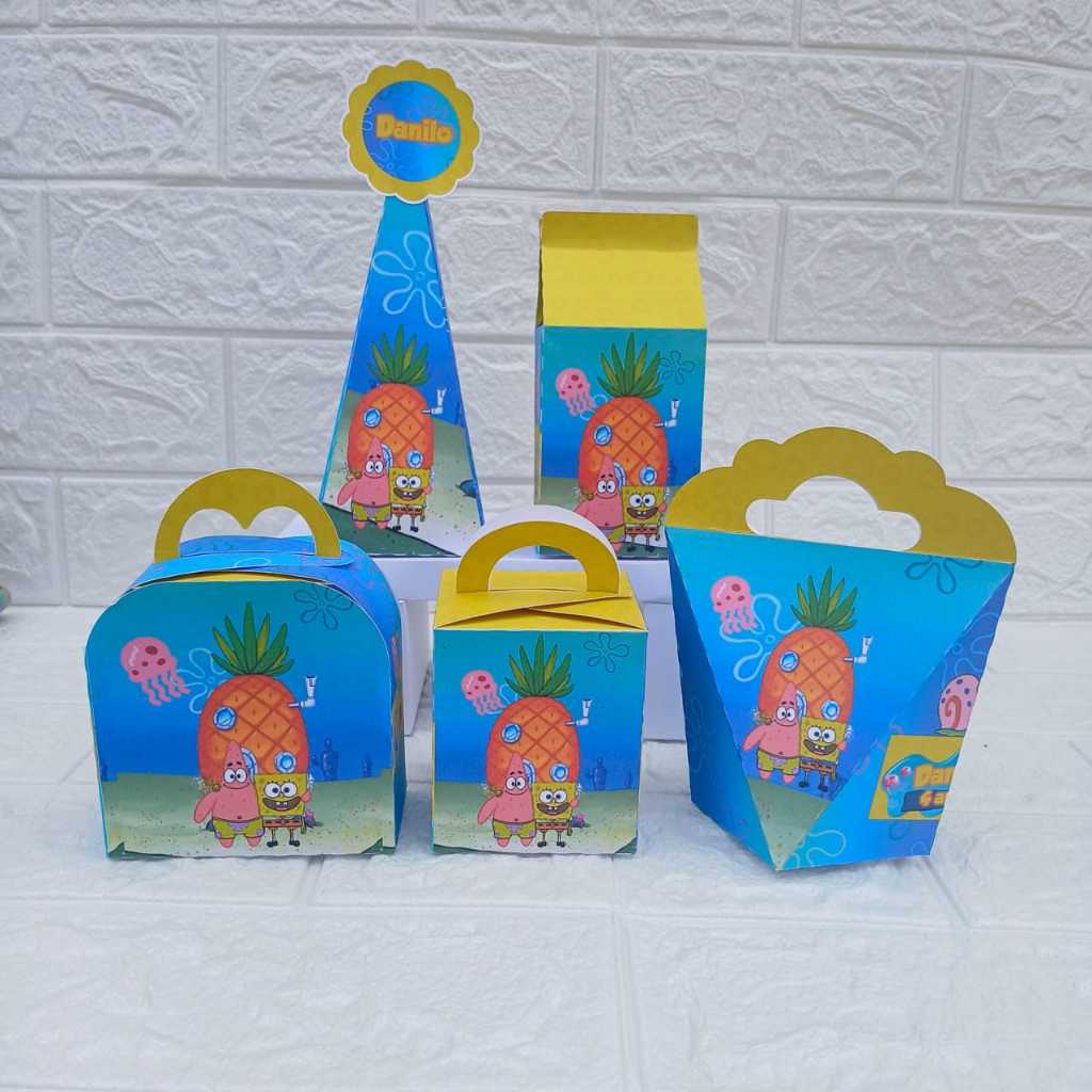 kit caixinhas personalizadas Bob esponja/ Mimos, Lembrancinhas, Caixinhas, Infantil, Kit festa, Aniversario, Decoração.