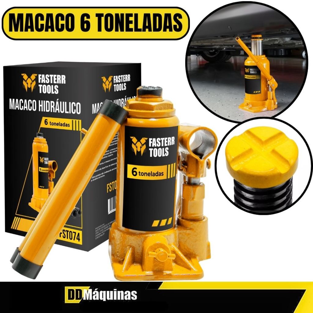Macaco Hidráulico Garrafa 6 Toneladas - Fasterr em Oferta na Shopee