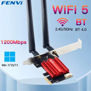 Placa Adaptadora Wi-Fi 5G 5GHz e Bluetooth 4.0 PCIe x1 Fenvi AC1200 – Conexão Rápida e Estável em Oferta na Shopee