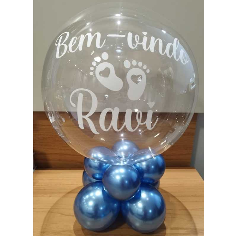 Balão Personalizado + Adesivo + 8 balões Metalizados em Oferta na Shopee