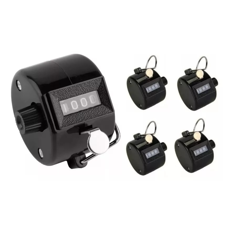 Kit 5 Contador Manual De Pessoas Estatico 4 Digitos Controle