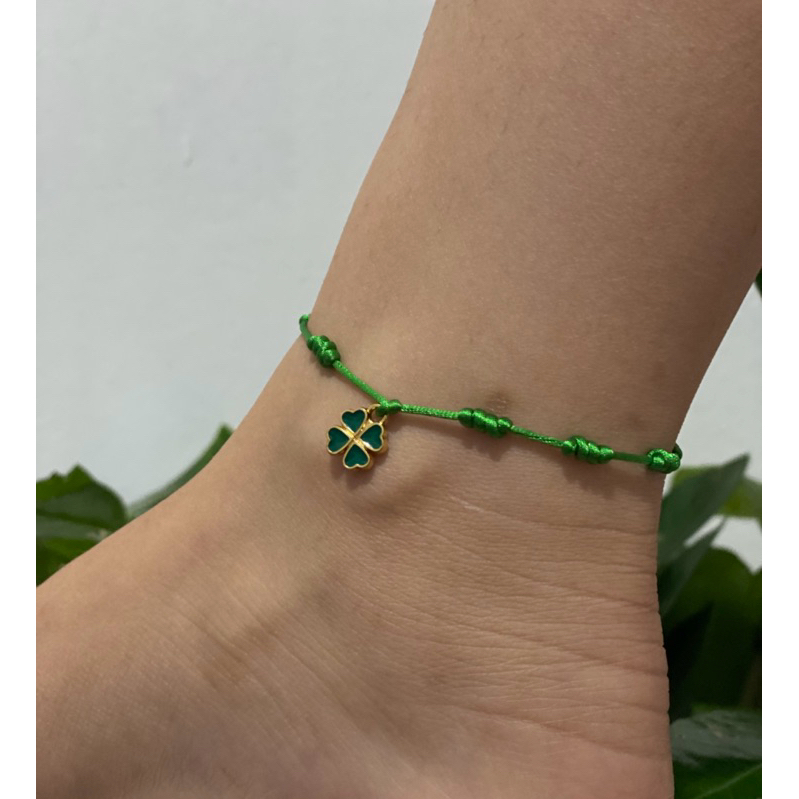 Pulseira  Tornozeleira Unissex 7 Nós Verde Amor Amizade em Oferta na Shopee