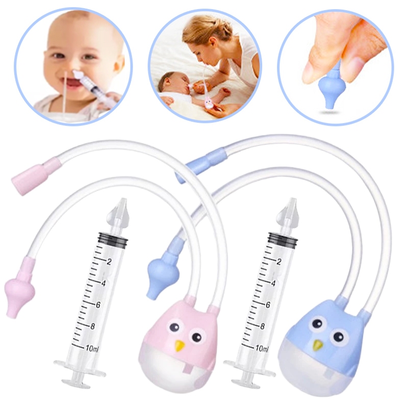 Kit De Limpeza Nasal Do Bebê Contém  Seringa Lavagem Nasal E  Aspirador Nasal Cleaner Para Limpeza Nasal Do Bebê E Lava