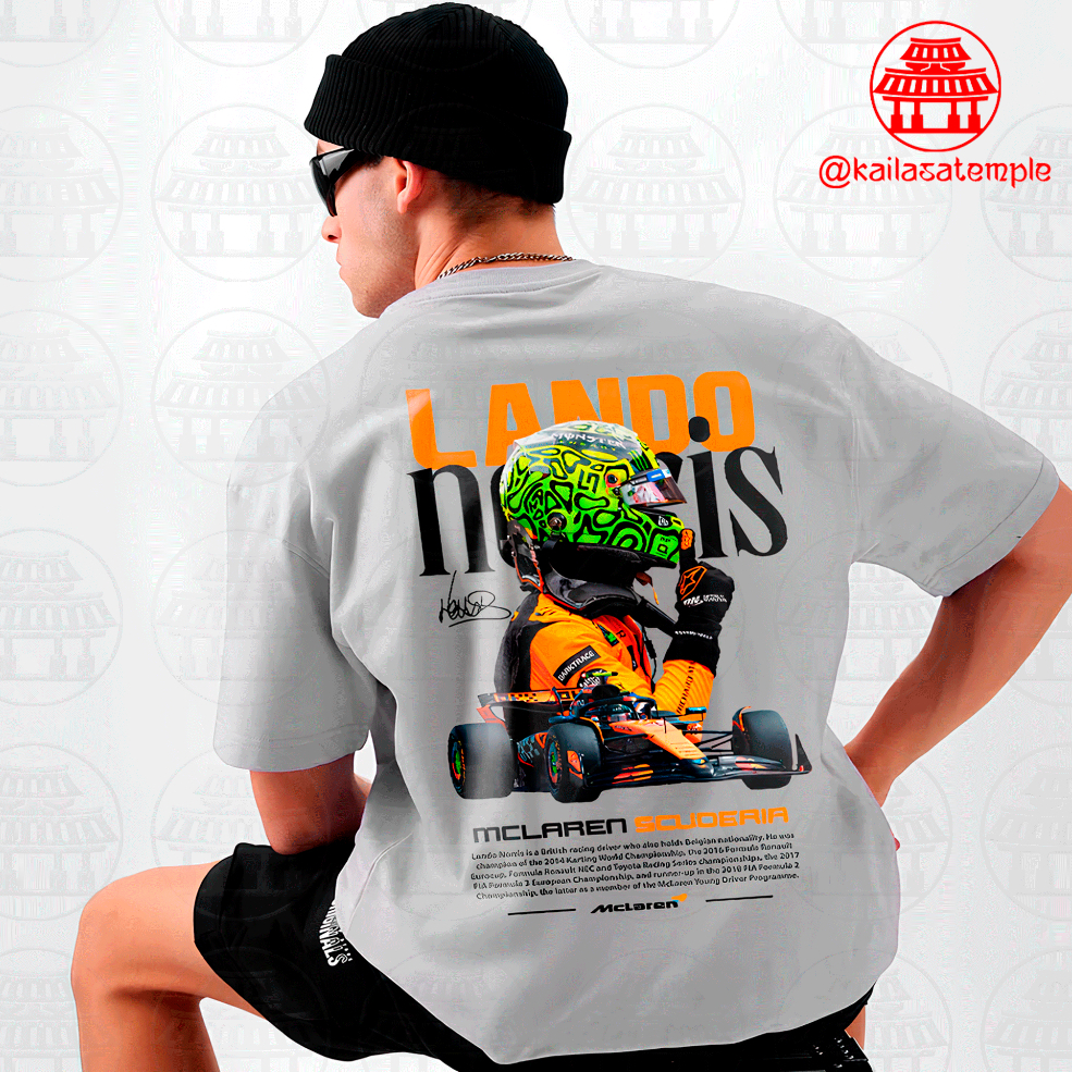 Camiseta Lando Norris McLaren F1 Algodão Premium Unissex Streetwear Edição Limitada Modelo Exclusivo em Oferta na Shopee