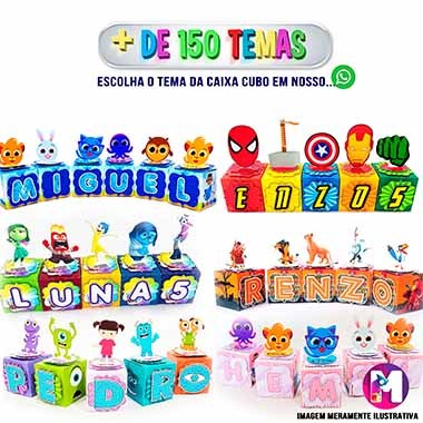 Caixa Cubo Pop Up Com LETRA  Escolha seu Tema em Oferta na Shopee