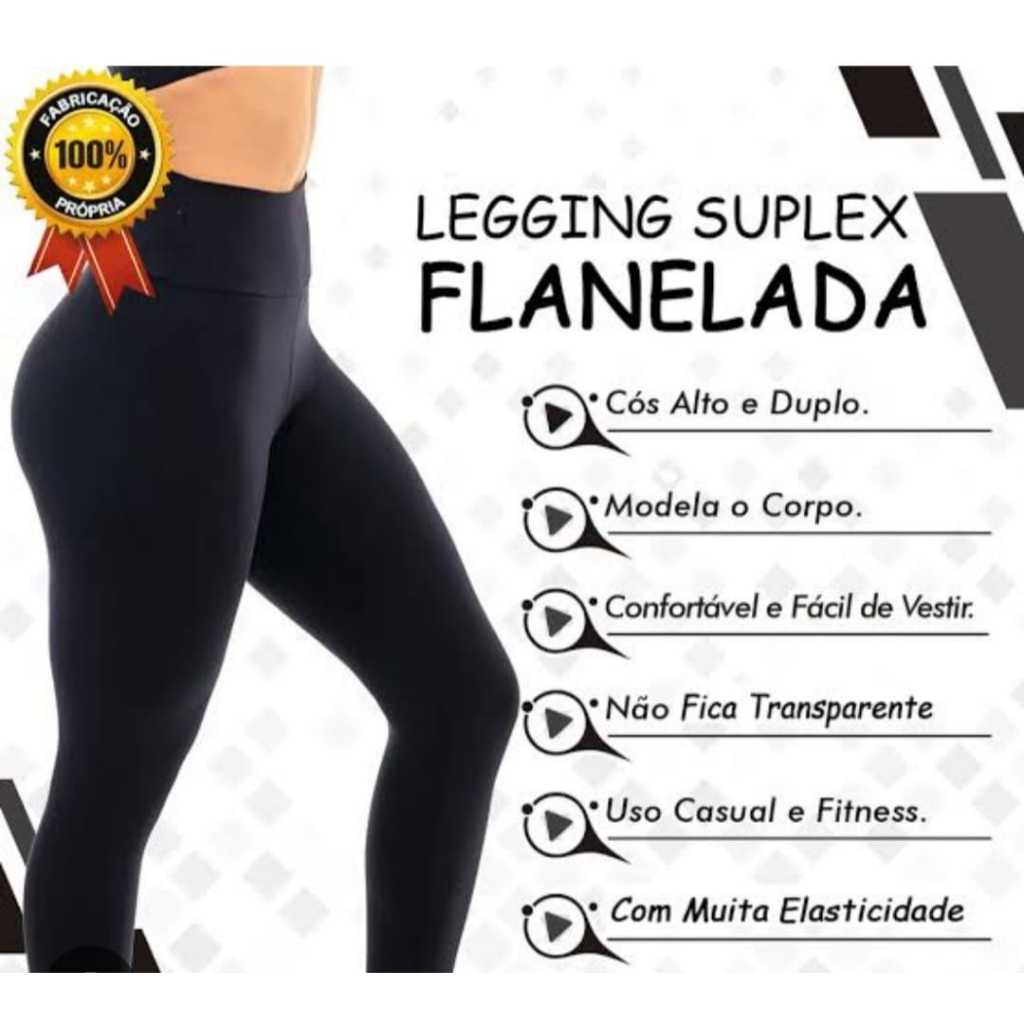 Calça legging flanelada térmica! em Oferta na Shopee