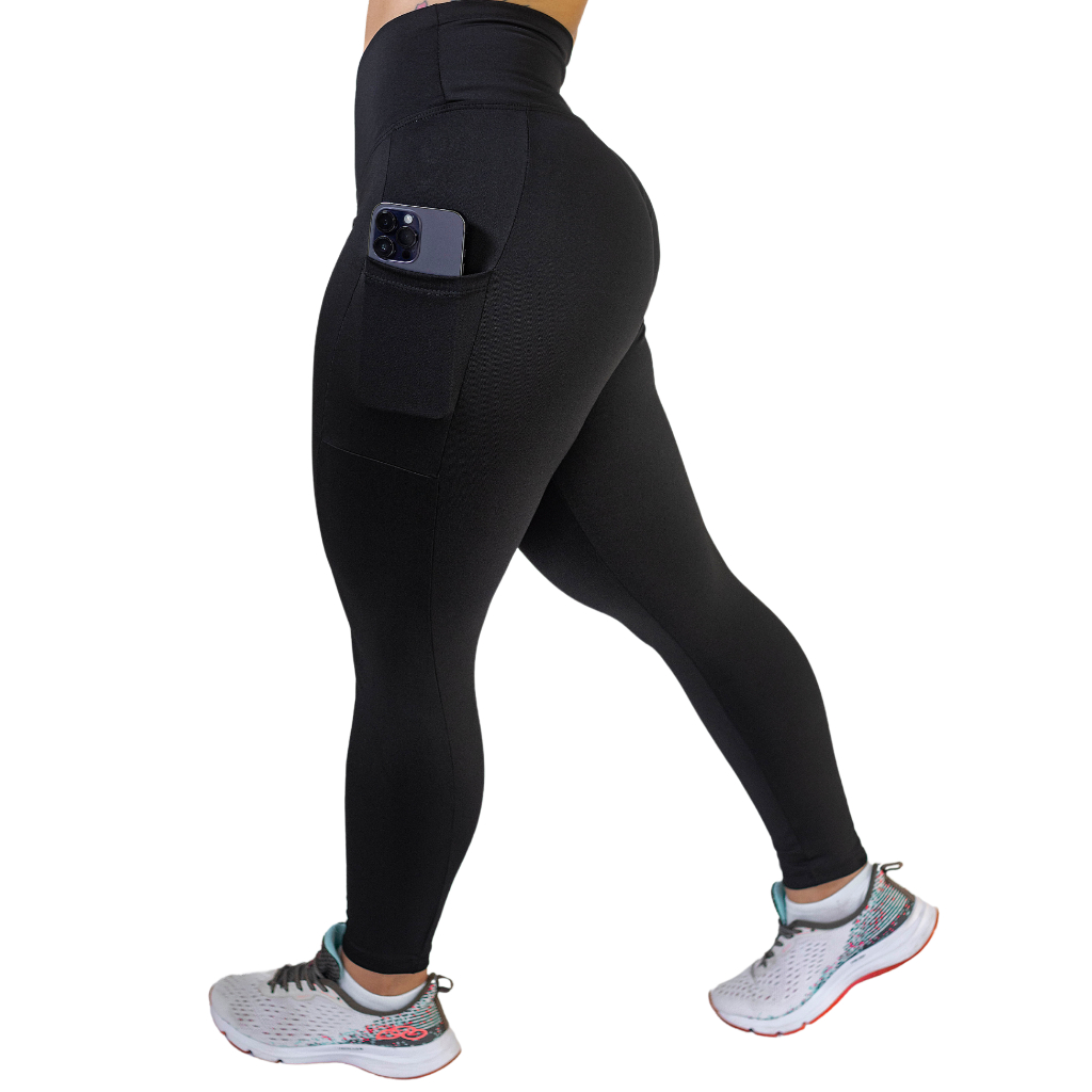 Calça Leg C/ Bolso Cos Alto Grosso Costura Reforçada