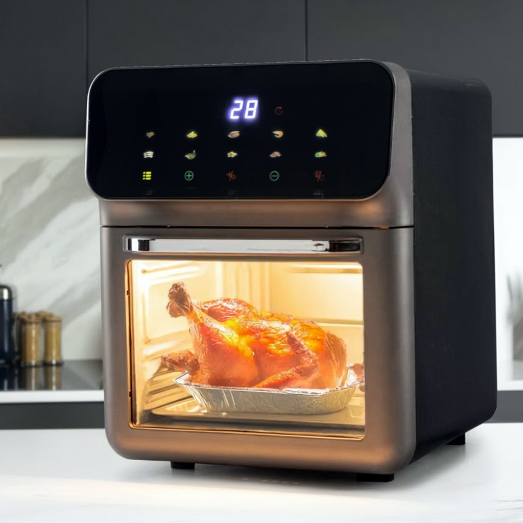 ❤️‍【novo produto】220V Air Fryer Oven OKICASA 10L 1350W 8 em 1 , 3 Camadas Fritadeira Forno elétrico FRI8401_220