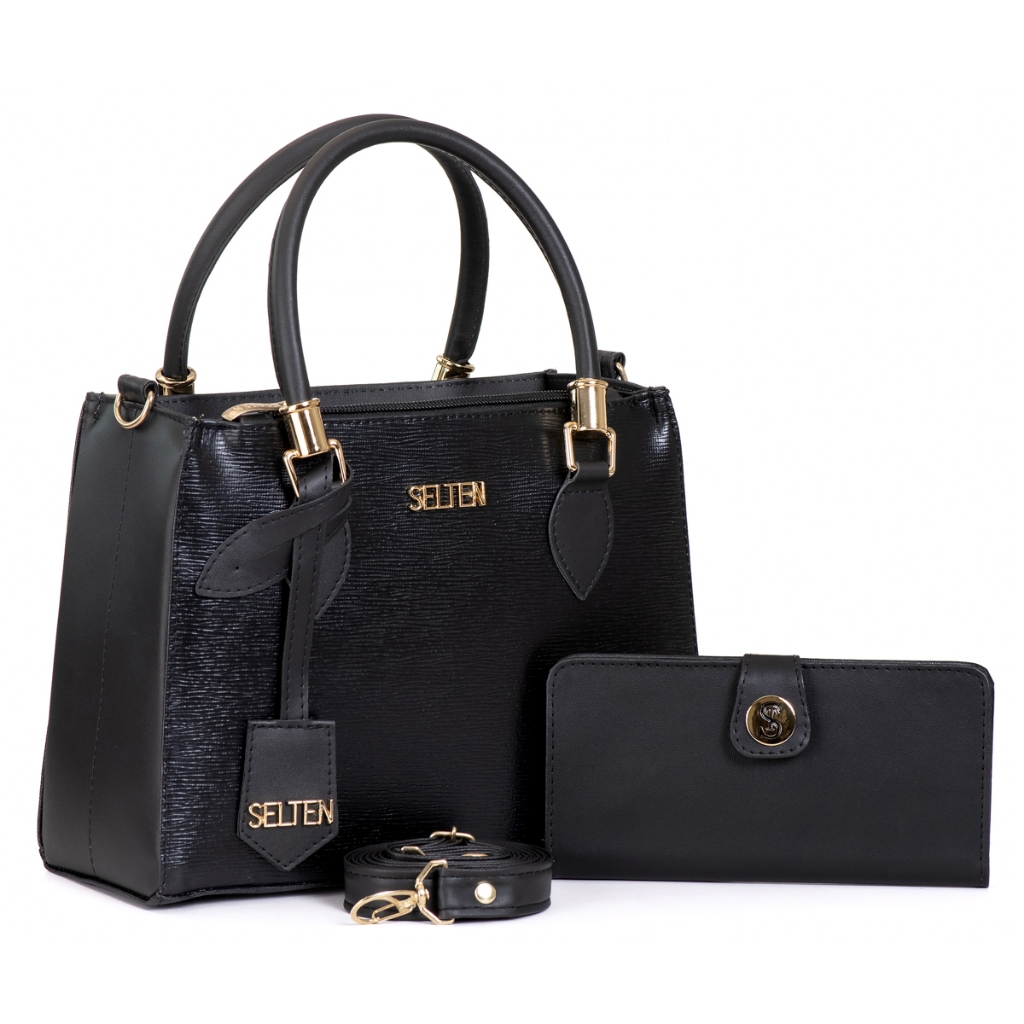 Bolsa Feminina Transversal Kit com Carteira Original Selten - Women Bags