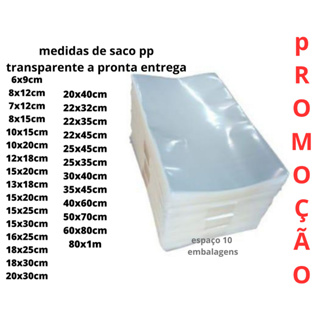 PROMOÇÃO kit 100 saco cristal transparente pp bopp saquinho plástico embalagem reforçada tipo celofane em Oferta na Shopee