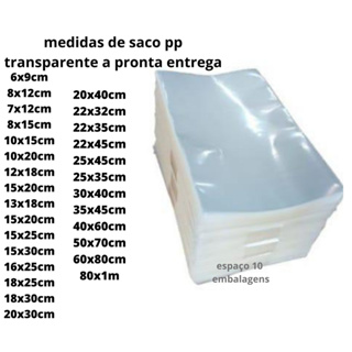 KIT  saquinho plástico TIPO CELOFANE pp varias medidas alta qualidade em Oferta na Shopee