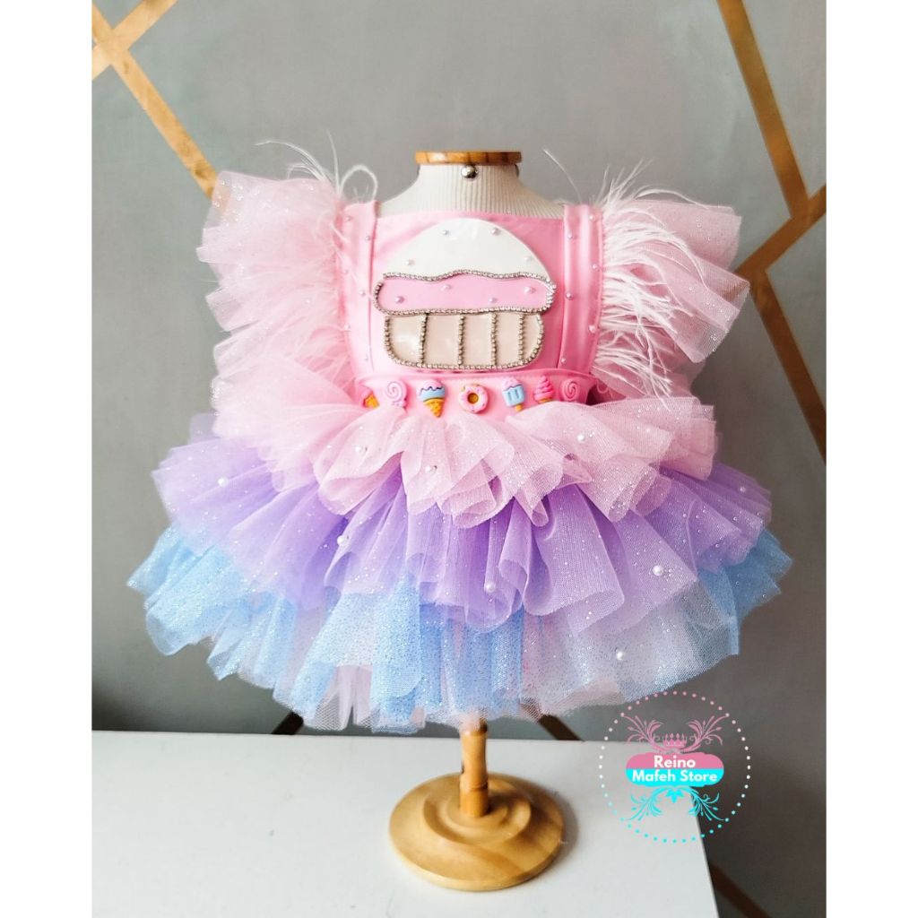 Fantasia romper mundo doce 2 em 1 com ou sem saia em Oferta na Shopee