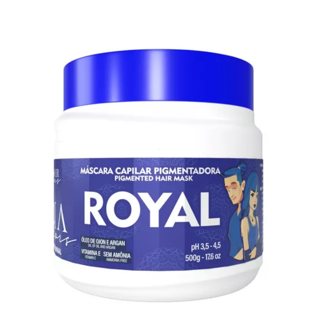 Máscara Tonalizante Troia Collor Tróia Hair 500gr Variadas Tom Azul Royal