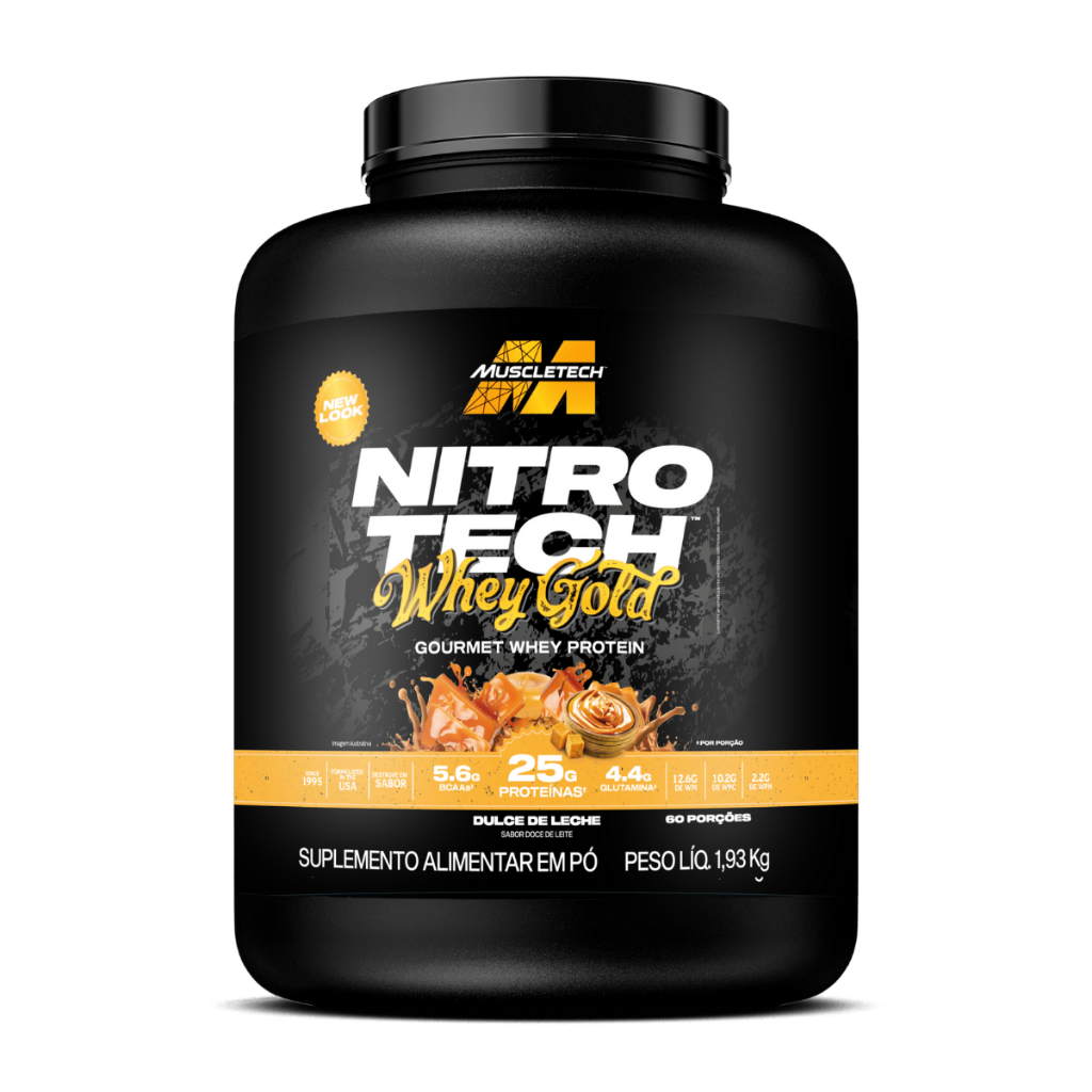 Whey Protein Muscle Tech Nitro Tech Whey Gold 4Lb sabores