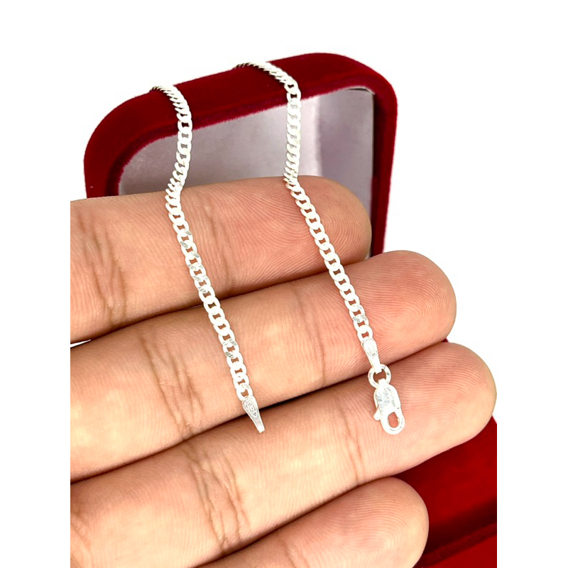Pulseira Masculina Grumet groumet escama de peixe 2 mm - 21cm em prata pura 925