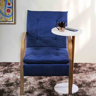 Mesa de canto redonda Mdf Mesinha Sofa Madeira Mesa lateral Decoração Sala em Oferta na Shopee