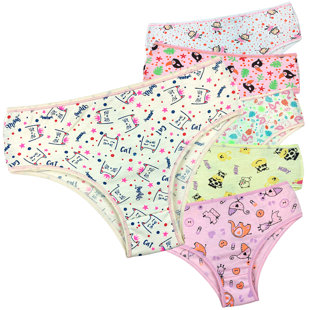 Calcinha infantil Juvenil menina tecido Algodão estampados