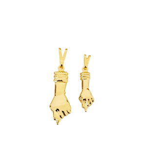 Pingente de Figa Banhada em Ouro com Tamanho Variado em Oferta na Shopee