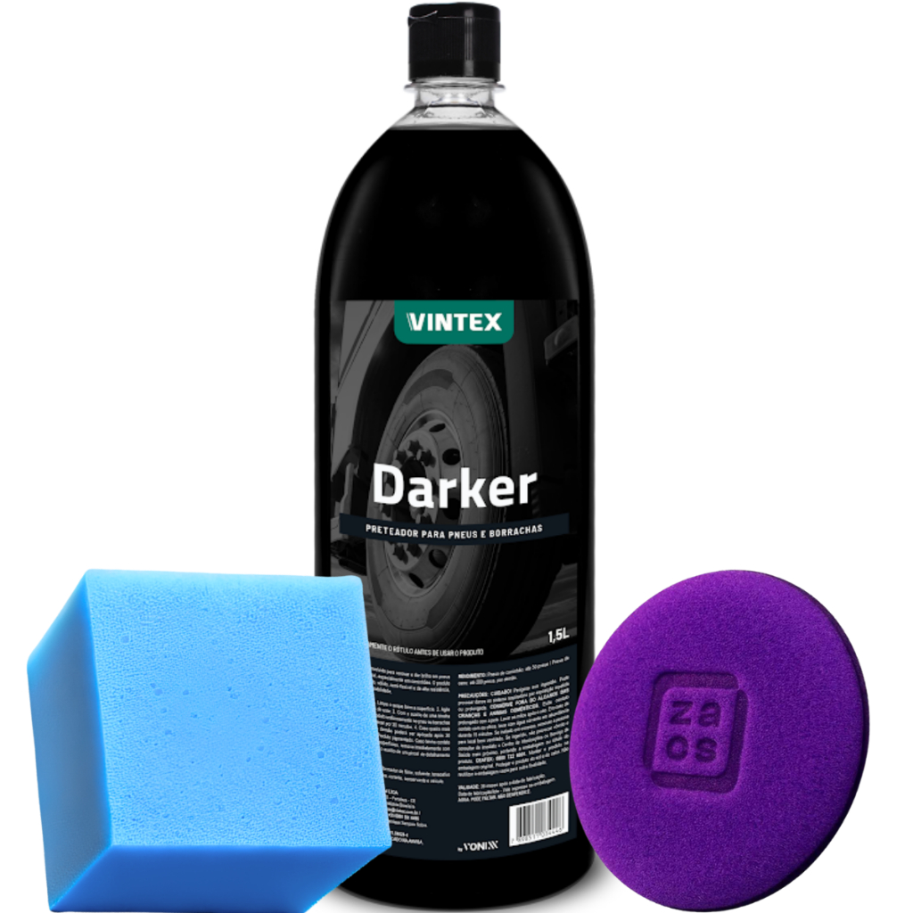 Darker Selante Preteador para Pneus e Borrachas 1,5L + Aplicador em Oferta na Shopee