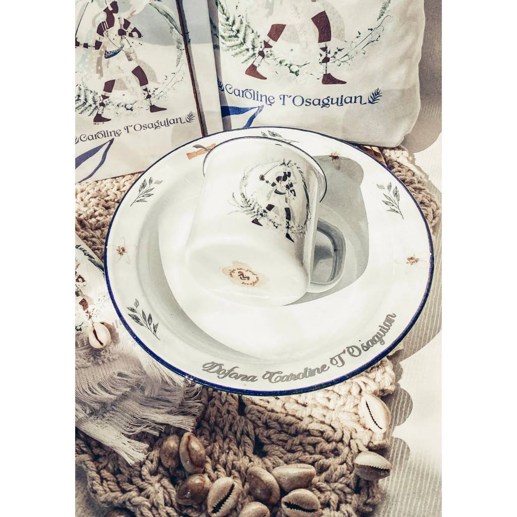 Conjunto Caneca e Prato Ágata Oxaguian