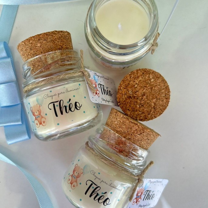 kit 140 Vela Aromática Perfumada + tag personalizada-Lembrancinha nascimento/casamento/an…