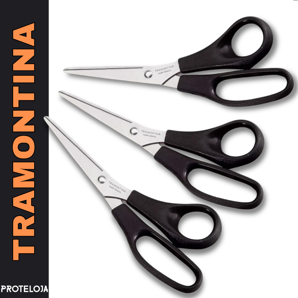 Tesoura Multiuso Tramontina Aço Inox Costura Escritório Uso Geral Original em Oferta na Shopee