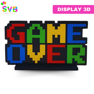 Display de Mesa Placa Game Over Decoração Festa SVB Móveis e Festas em Oferta na Shopee