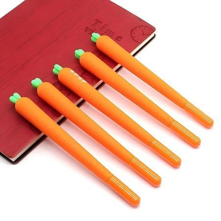 12 Pcs Kawaii Cenoura Gel Canetas De Tinta Coréia Papelaria Criativa Material Escolar Fofo Estudante Crianças Presente em Oferta na Shopee