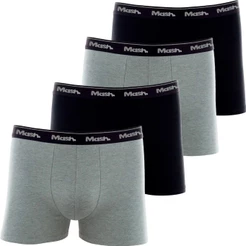 Kit 4 Cuecas Boxer Mash Masculina Algodão Cós Elástico Confortável Leve Adulto Casual Lisa Original