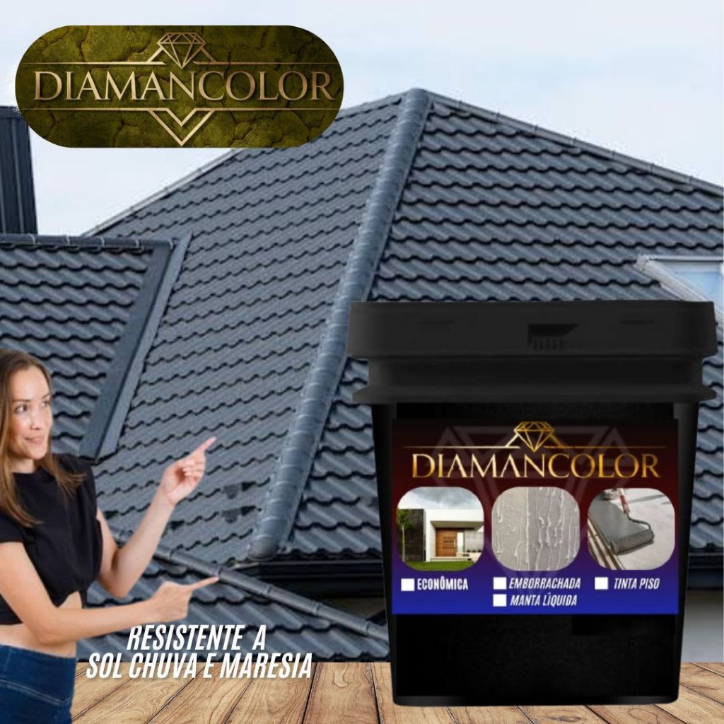 Manta Liquida Impermeabilizante 18L 12L 3,6L Telhado Laje Fachada Parede Blinda Premium Borracha