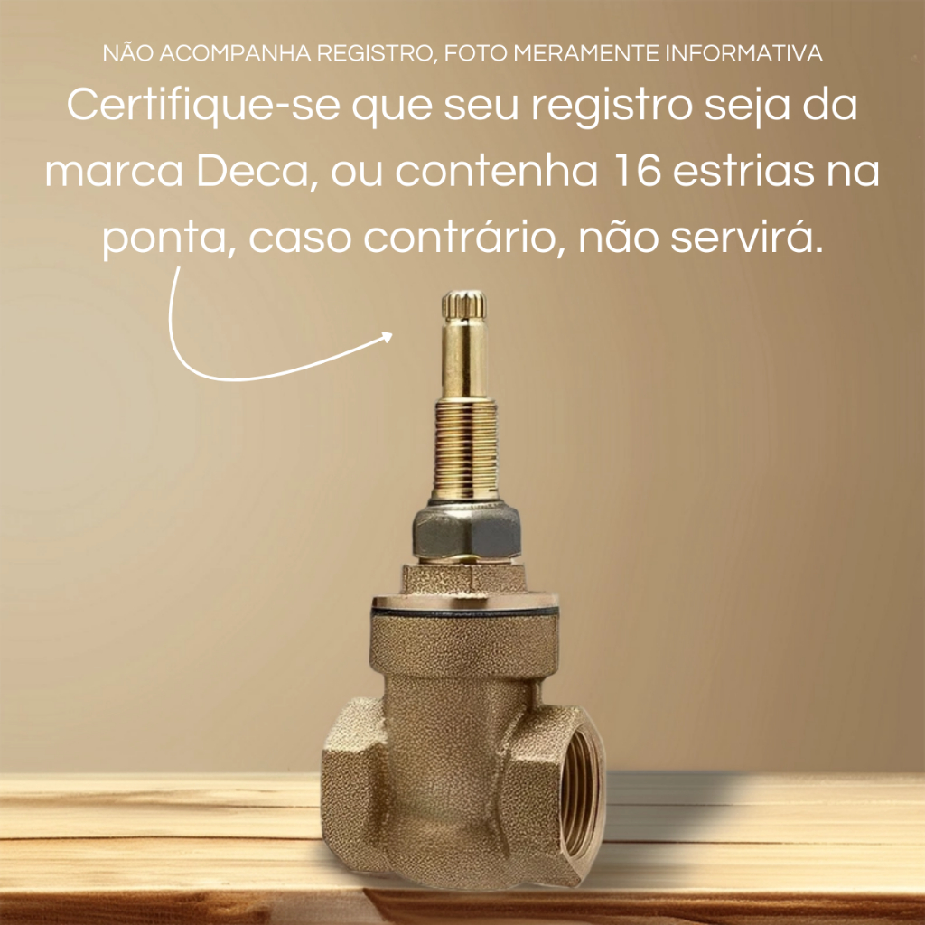 Acabamento de Registro Geral 1.1/2 1.1/4 Padrão Deca Gaveta Pressão Metal ABS Completo · foto 2