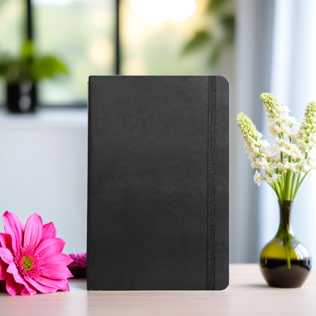 Caderno Preto Capa Dura Caderno de Desenho 60 folhas Caderneta de Anotações Tipo Moleskine