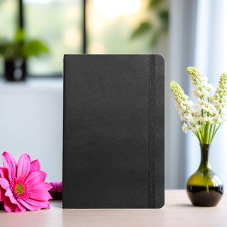 Caderno Preto Capa Dura Caderno de Desenho 60 folhas Caderneta de Anotações Tipo Moleskine