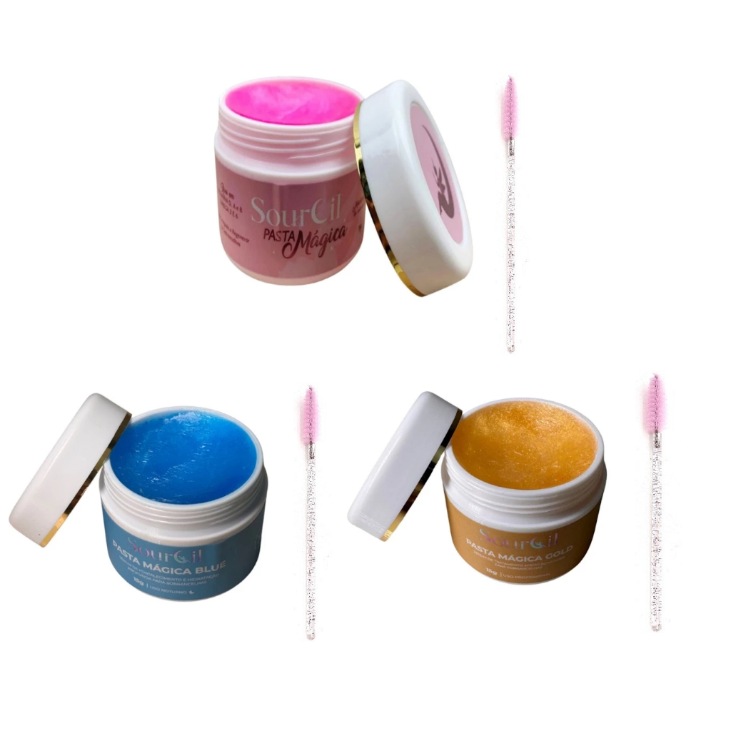 Sobrancelha Gel Modelador Sourcil Pasta Magica 15g Regeneração Crescimento Nutrição Rosa , Gold ou Blue